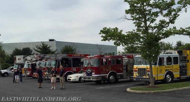 East Whiteland Fire Company joining other mutual aid companies for training near Phoenixville.